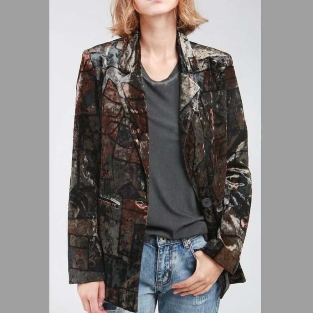 Ascot + Hart Velvet Blazer
